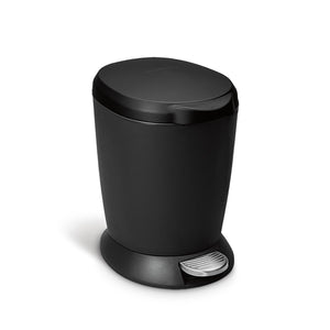 6 litre, round pedal bin